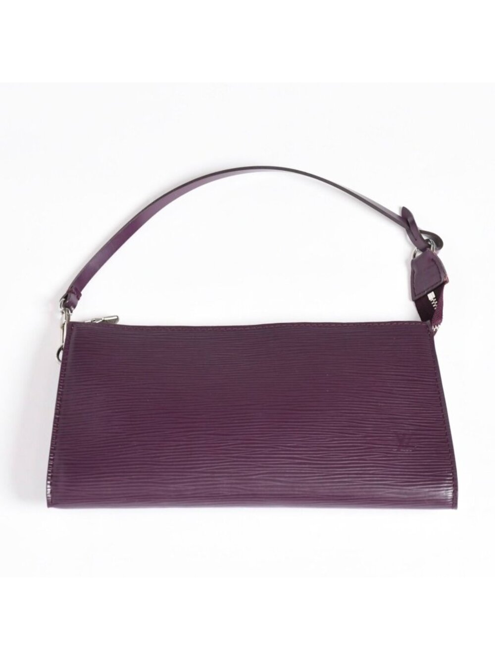 Louis Vuitton Pochette Accessoires Pouch Epi Purple Silver